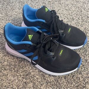 adidas Black and Blue Sneakers youth 5.5